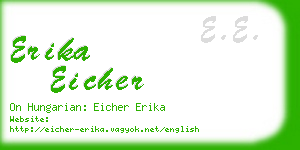 erika eicher business card